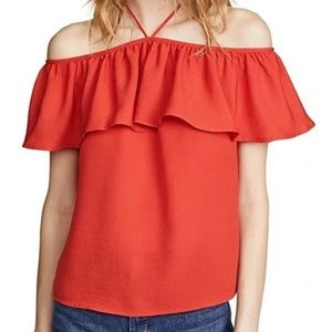 Jack by BB Dakota Red Off the Shoulder Halter Top XS